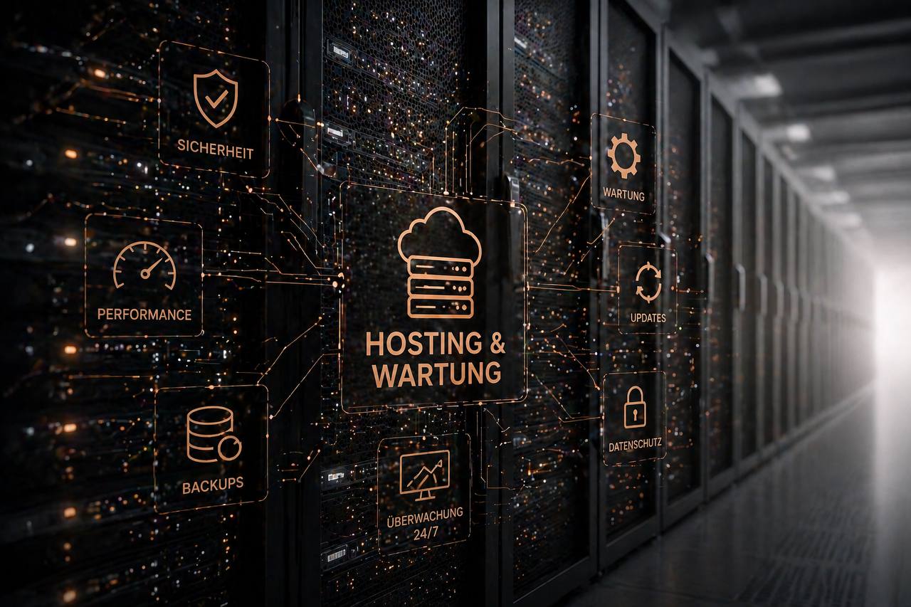 Hosting- und Wartungsinfrastruktur für sichere und schnelle Websites